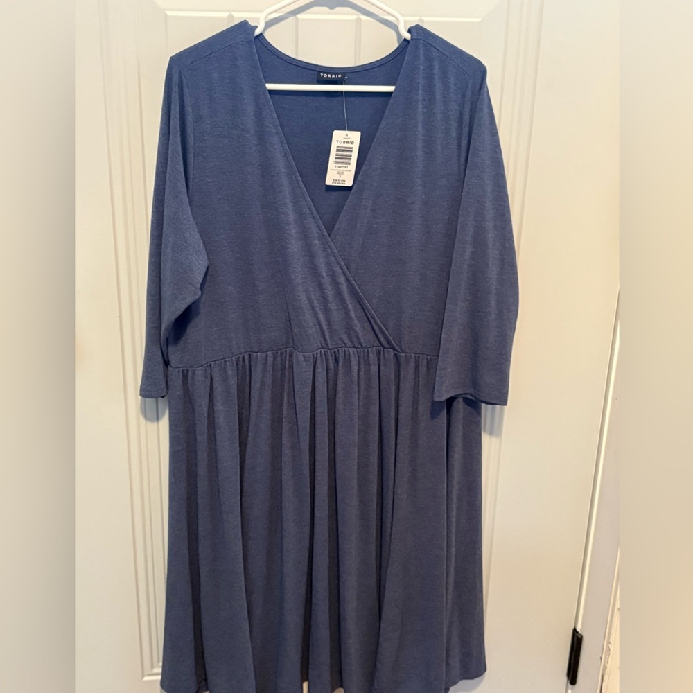 Torrid Slate Blue V-Neck Dress